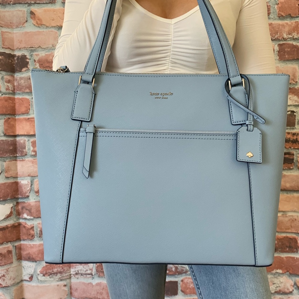 Kate spade LARGE Cameron pocket tote DAWN BLUE BAG - Picture 4 of 8